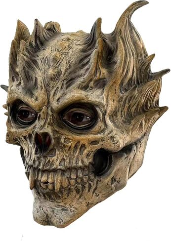 Stobbod Horror Skeleton Mask Scary Realistic Skull Mask Halloween Cosplay Props Creepy Masquerade Party Costume Accessories in Kuwait