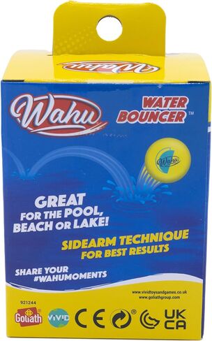 Wahu Water Bouncer 100% Waterproof Skipping Pool Ball Toy, 3.5" Bouncing Skip Ball for Pool and Beach, Skips Over 75' on Water, Teal in Saudi Arabia