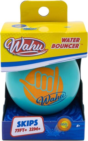 Wahu Water Bouncer 100% Waterproof Skipping Pool Ball Toy, 3.5" Bouncing Skip Ball for Pool and Beach, Skips Over 75' on Water, Teal in Saudi Arabia