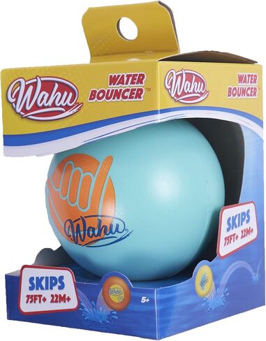 Wahu Water Bouncer 100% Waterproof Skipping Pool Ball Toy, 3.5" Bouncing Skip Ball for Pool and Beach, Skips Over 75' on Water, Teal in Saudi Arabia
