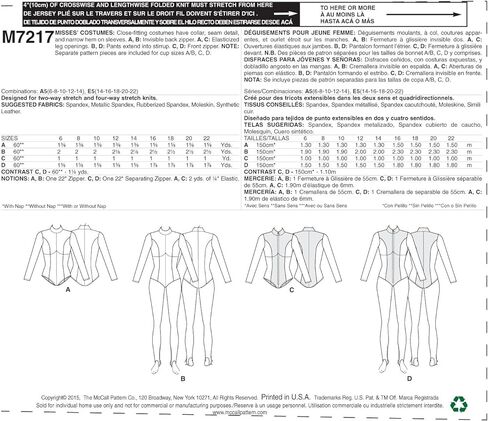 McCall 's Patterns m7217 Misses 'مزود بسح َ ّ اب للأطفال من الجنسين من YaYa هان الخياطة قالب ، A5 (6 – 8-10 – 12 – 14) in Saudi Arabia