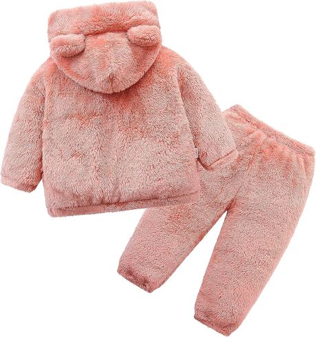 Hikido Fluffy Snug Pants Sets Outfit 1-5T Toddler Cute Fall Winter Pullover Clothes in Saudi Arabia