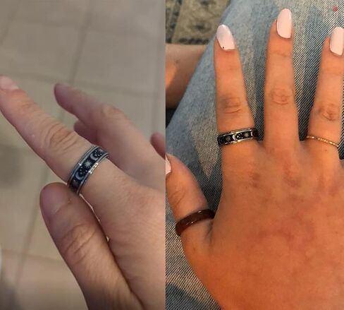 QWALIT القلق الدائري تململ القلق الدائري للنساء الدوار الدائري تدور خواتم للقلق مكافحة الإجهاد حلقة الغزل خواتم in Kuwait