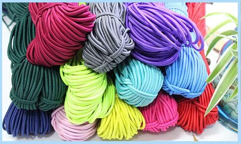 YYCRAFT 40 Yards Heavy Stretch Flat String Elastic Cord for Hair Ties Mask String 1/4-Inch (6mm)-Mix Color in Saudi Arabia