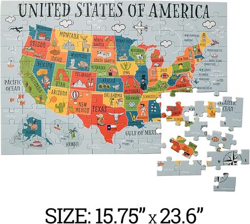 (72 Pieces) Kids Jigsaw Puzzles - Durable Toddler Puzzles for Kids Ages 4-8 - Mermaid Design with Thick Puzzle Pieces and Sturdy Box in Saudi Arabia