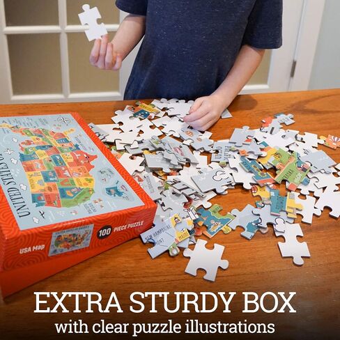 (72 Pieces) Kids Jigsaw Puzzles - Durable Toddler Puzzles for Kids Ages 4-8 - Mermaid Design with Thick Puzzle Pieces and Sturdy Box in Saudi Arabia