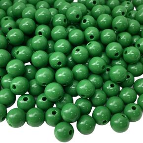 300 Pcs Acrylic Round Pastel Beads Candy Color Plastic Spacer Beads for DIY Necklace Bracelet Earring Jewelry Making (Yellow)