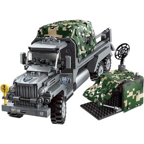 مجموعات مكعبات بناء المركبات العسكرية من QMAN، مجموعة مكعبات بناء الجيش WW2 ألعاب الحرب العالمية الثانية مع 4 جنود ألعاب هدية للأولاد الذين تتراوح أعمارهم بين 6-12 سنة (386 قطعة) in Kuwait