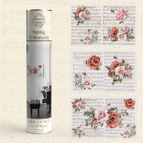 Rub on Transfers for Furniture and Crafts | 3 Design Sheets 11" x 17" Each | Home Décor Transfers | Furniture and Craft Decals | by Thymeless Designs (Eucalyptus Dreams)