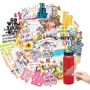 50 PCS Motivational Rub on Transfers Stickers,Inspirational Words Transfer Stickers for Kids,Teens,Student,Die-Cut Decor Transfers Stickers for Crafts,Water Bottle,Helmet,Furnitures