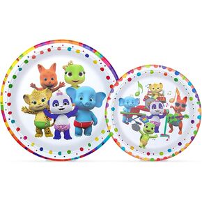 24 Packs Word Party Plates Birthday Disposable Party Supplies Decorations Set 9" & 7", 2 Patterns in Kuwait