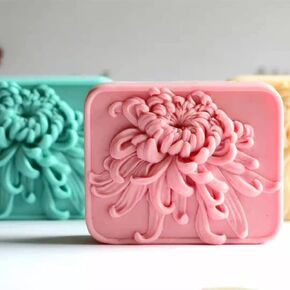 Chrysanthemum Flower Handmade Soap Mold 3D Daisy Silicone Molds for Soap Candle Wax Making Decorated Aroma Plaster Resin Craft Mould,DIY Chocolate Cake Baking Silicone Moulds