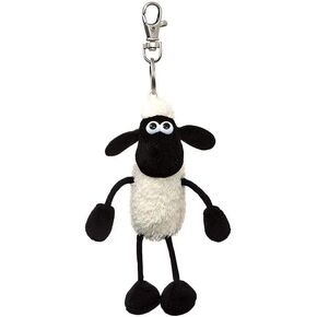 Shaun the Sheep Plush 61176 Backpack Clip, Black and White, Great Gift Idea,9 x 7 x 14 centimetres in Saudi Arabia