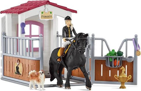 Schleich Horse Club, 15-Piece Playset, Toys for Girls and Boys 5-12 years old, Horse Stall with Tori and Princess the Horse in Saudi Arabia