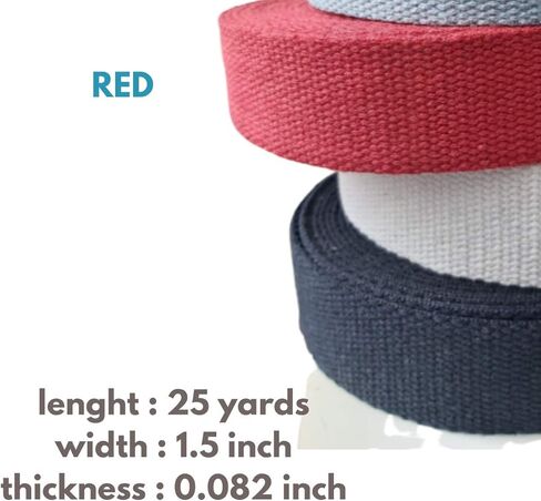 حزام من القطن الثقيل 1 1/2 بوصة - (أسود، 10 ياردة) - سلع مفيدة من MATADOR in Kuwait