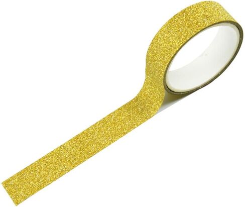 Teemico 5 Rolls Gold Glitter Tape, 55 Yard Glitter Washi Paper Tape for Scrapbook Diary Decor Crafting Sticky Tape Masking Adhesive Tape in Kuwait