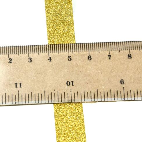 Teemico 5 Rolls Gold Glitter Tape, 55 Yard Glitter Washi Paper Tape for Scrapbook Diary Decor Crafting Sticky Tape Masking Adhesive Tape in Kuwait