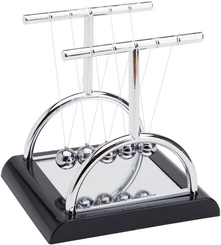 THY COLLECTIBLES Unique Semicircle Newtons Cradle Balance Balls with Mirror 5.5 inch Desk Top Decoration Kinetic Motion for Home and Office in Saudi Arabia