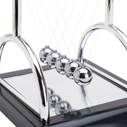 THY COLLECTIBLES Unique Semicircle Newtons Cradle Balance Balls with Mirror 5.5 inch Desk Top Decoration Kinetic Motion for Home and Office in Saudi Arabia