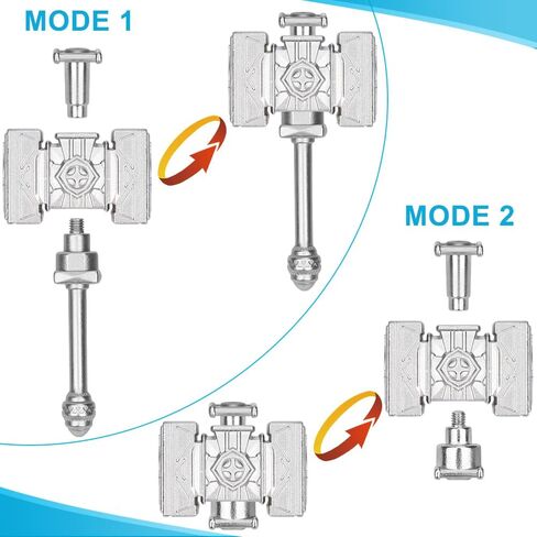 Generic Paladin Hammer Fidget Hand Spinner هدية للأطفال البالغين، لعبة تخفيف الإصبع الدورانية القابلة للتحويل ADHD مصنوعة من المعدن مع ألعاب مكتب تحمل فولاذية عالية السرعة ومنخفضة الضوضاء، فضي in Kuwait