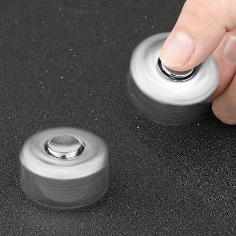 Generic Paladin Hammer Fidget Hand Spinner هدية للأطفال البالغين، لعبة تخفيف الإصبع الدورانية القابلة للتحويل ADHD مصنوعة من المعدن مع ألعاب مكتب تحمل فولاذية عالية السرعة ومنخفضة الضوضاء، فضي in Kuwait