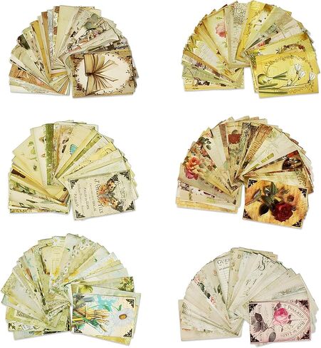 360 جهاز كمبيوتر شخصى ورقة القصاصات، صغيرة خمر سكرابوكينغ اللوازم عدة أوراق حزمة المواد، الزائل لمجلة غير المرغوب فيه مجلة رصاصة الجمالية جدار الفن التصويري ألبوم غرفة ديكور الحرفية هدية للمراهقين in Kuwait