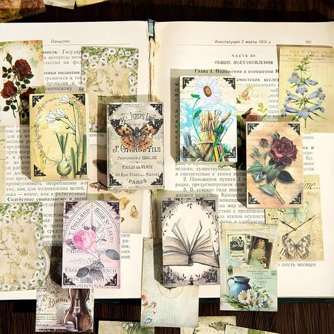 360 جهاز كمبيوتر شخصى ورقة القصاصات، صغيرة خمر سكرابوكينغ اللوازم عدة أوراق حزمة المواد، الزائل لمجلة غير المرغوب فيه مجلة رصاصة الجمالية جدار الفن التصويري ألبوم غرفة ديكور الحرفية هدية للمراهقين in Kuwait