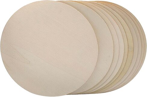 10 قطع من الدوائر الخشبية للحرف اليدوية، أقراص خشبية مستديرة غير مكتملة مقاس 17.78 سم، دائرة قماش شماعات الباب، لوحة خشب تصميم الباب، دوائر خشبية مصنوعة يدويًا in Kuwait