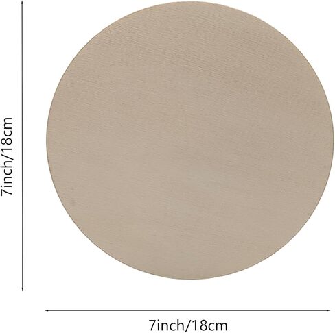 10 قطع من الدوائر الخشبية للحرف اليدوية، أقراص خشبية مستديرة غير مكتملة مقاس 17.78 سم، دائرة قماش شماعات الباب، لوحة خشب تصميم الباب، دوائر خشبية مصنوعة يدويًا in Kuwait