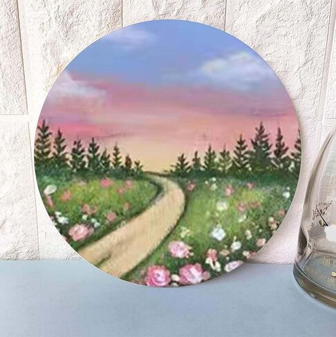 10 قطع من الدوائر الخشبية للحرف اليدوية، أقراص خشبية مستديرة غير مكتملة مقاس 17.78 سم، دائرة قماش شماعات الباب، لوحة خشب تصميم الباب، دوائر خشبية مصنوعة يدويًا in Kuwait