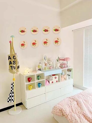 10 قطع من الدوائر الخشبية للحرف اليدوية، أقراص خشبية مستديرة غير مكتملة مقاس 17.78 سم، دائرة قماش شماعات الباب، لوحة خشب تصميم الباب، دوائر خشبية مصنوعة يدويًا in Kuwait