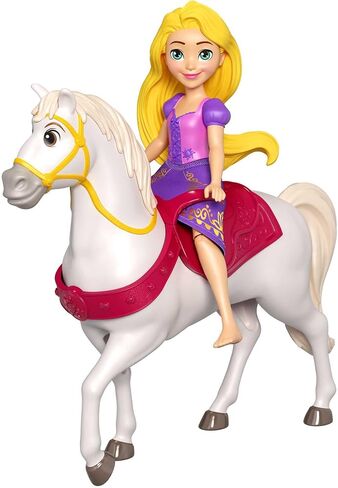 Mattel Disney Princess Toys, Rapunzel Posable Small Doll and Maximus Horse Inspired by the Disney Movie Tangled, Gifts for Kids in Saudi Arabia