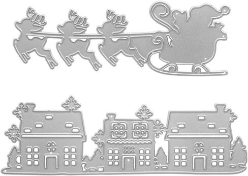 Metal Christmas Tree Lamp Lantern Cutting Dies Embossing Stencil Template Die Cuts for Card Making Scrapbooking Paper Craft Album Stamps DIY Christmas Decor in Kuwait