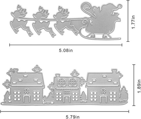 Metal Christmas Tree Lamp Lantern Cutting Dies Embossing Stencil Template Die Cuts for Card Making Scrapbooking Paper Craft Album Stamps DIY Christmas Decor in Kuwait