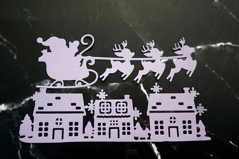 Metal Christmas Tree Lamp Lantern Cutting Dies Embossing Stencil Template Die Cuts for Card Making Scrapbooking Paper Craft Album Stamps DIY Christmas Decor in Kuwait