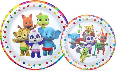 24 Packs Word Party Plates Birthday Disposable Party Supplies Decorations Set 9" & 7", 2 Patterns in Kuwait