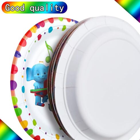 24 Packs Word Party Plates Birthday Disposable Party Supplies Decorations Set 9" & 7", 2 Patterns in Kuwait