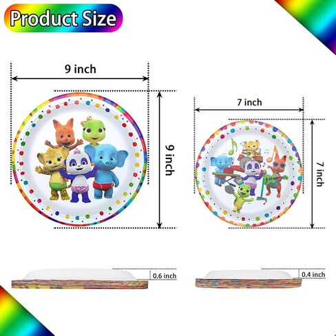 24 Packs Word Party Plates Birthday Disposable Party Supplies Decorations Set 9" & 7", 2 Patterns in Kuwait