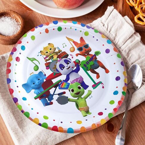 24 Packs Word Party Plates Birthday Disposable Party Supplies Decorations Set 9" & 7", 2 Patterns in Kuwait