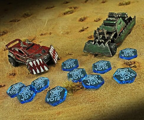 LITKO Gaslands Miniatures Game Tokens | Vote | Hazard | Ammo | (Vote Tokens) in Saudi Arabia