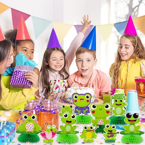 12 قطعة من Xqumoi في فصل الصيف الضفدع خلية النحل أغطية طاولة مزدوجة الوجهين 3D بطاقات تزيين الجدول كيت الربيع الحشرات تحت عنوان لوازم الحفلات صور بوث للديكور للأطفال in Kuwait