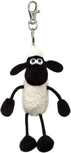 Shaun the Sheep Plush 61176 Backpack Clip, Black and White, Great Gift Idea,9 x 7 x 14 centimetres in Saudi Arabia