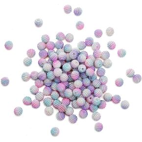 LiQunSweet 70 Pcs UV Plating Rainbow Iridescent Colorful Acrylic Star-Shaped Beads Loose Spacer for DIY Hairband Bracelets Necklace Craft Embellishment in Kuwait