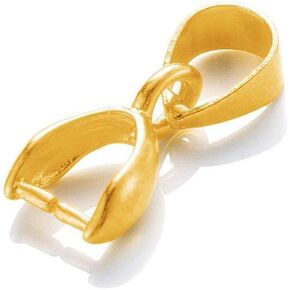 100pcs Pendant Pinch Bail Clip 15mm Connector Gold Plated Brass for Jewelry Craft Making CF246-1