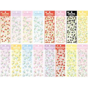 16 ورقة ملونة زهرة ديكو ملصقات مجموعة، لطيف القصاصات ملصقات زهرة DIY الحرفية ملصقات ملونة بريق ملصقات ذاتية اللصق للفنون بطاقة معايدة القصاصات، ديكور DIY in Kuwait