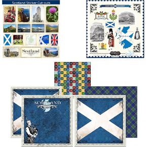 Scrapbook Customs Themed Paper and Stickers Scrapbook Kit, Scotland Sightseeing in Saudi Arabia
