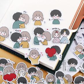 ANKOMINA 100 PCS Fashion Lovely Girls Stickers Waterproof Handbook DIY Craft Photo Album Scrapbook Journal Planner Motorcycle Car Laptop Luggage Water Bottle Paper Stickers