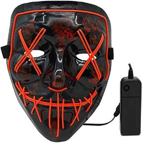 قناع Digcreat Halloween المتوهج، أقنعة مضيئة LED للهدايا، والمهرجانات، وحفلات الهالوين in Kuwait