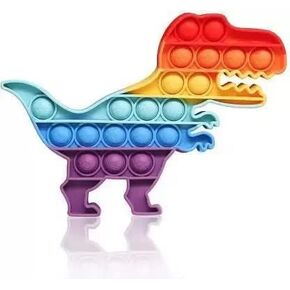 SISK Mini Dinosaur Rainbow Pop It, Silicone Fidget Popper in Kuwait