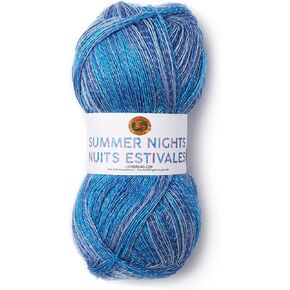 (1 Skein) Lion Brand Yarn 512-300 Summer Nights Bonus Bundle Yarn, Cast Away